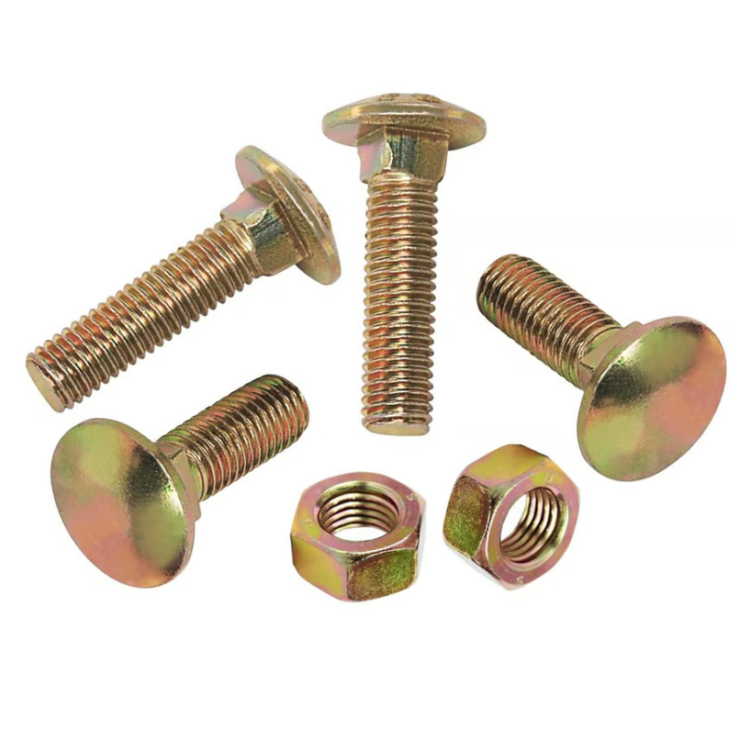 Tornillo Carriage Con Tuerca Irizado 1/4 X 3 (4U)