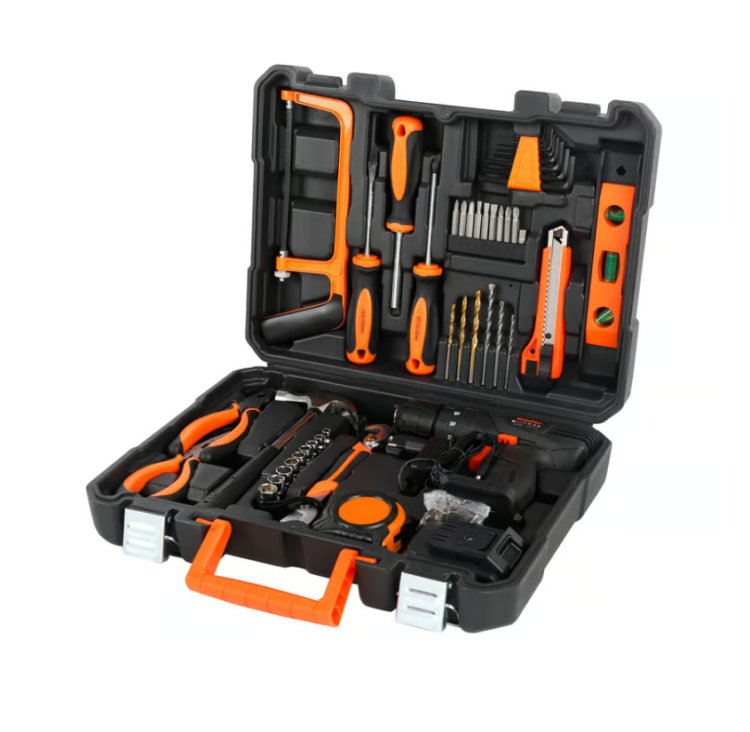 Kit Taladro Percutor Inalámbrico 3/8-pulg 12V con 44 Accesorios Bauker